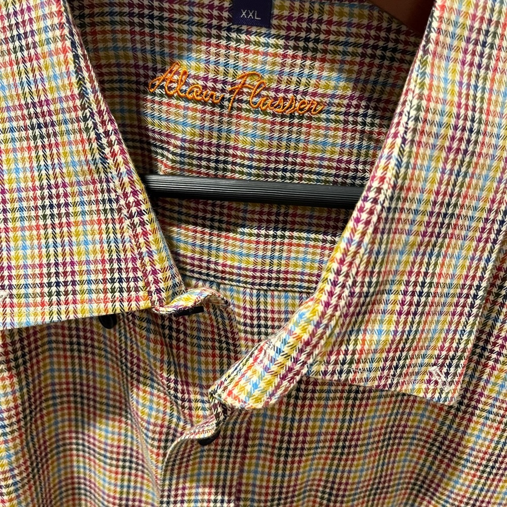 Alan Flusser 2XL button up long sleeve dress shirt size XXL